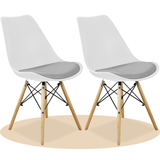 Sillas para Comedor, Sillas para Cocina con Asiento Blando, Tapizado y Patas Resistentes de Madera de Haya, Sillas Nórdicas Minimalistas, 49.5 x 44 x 79.5 cm