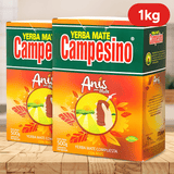 Campesino Yerba Mate, Yerbas para Mate con Sabor a Anís, Té Rico en Vitaminas y Minerales Esenciales, Origen de Paraguay, 500g por Paquete