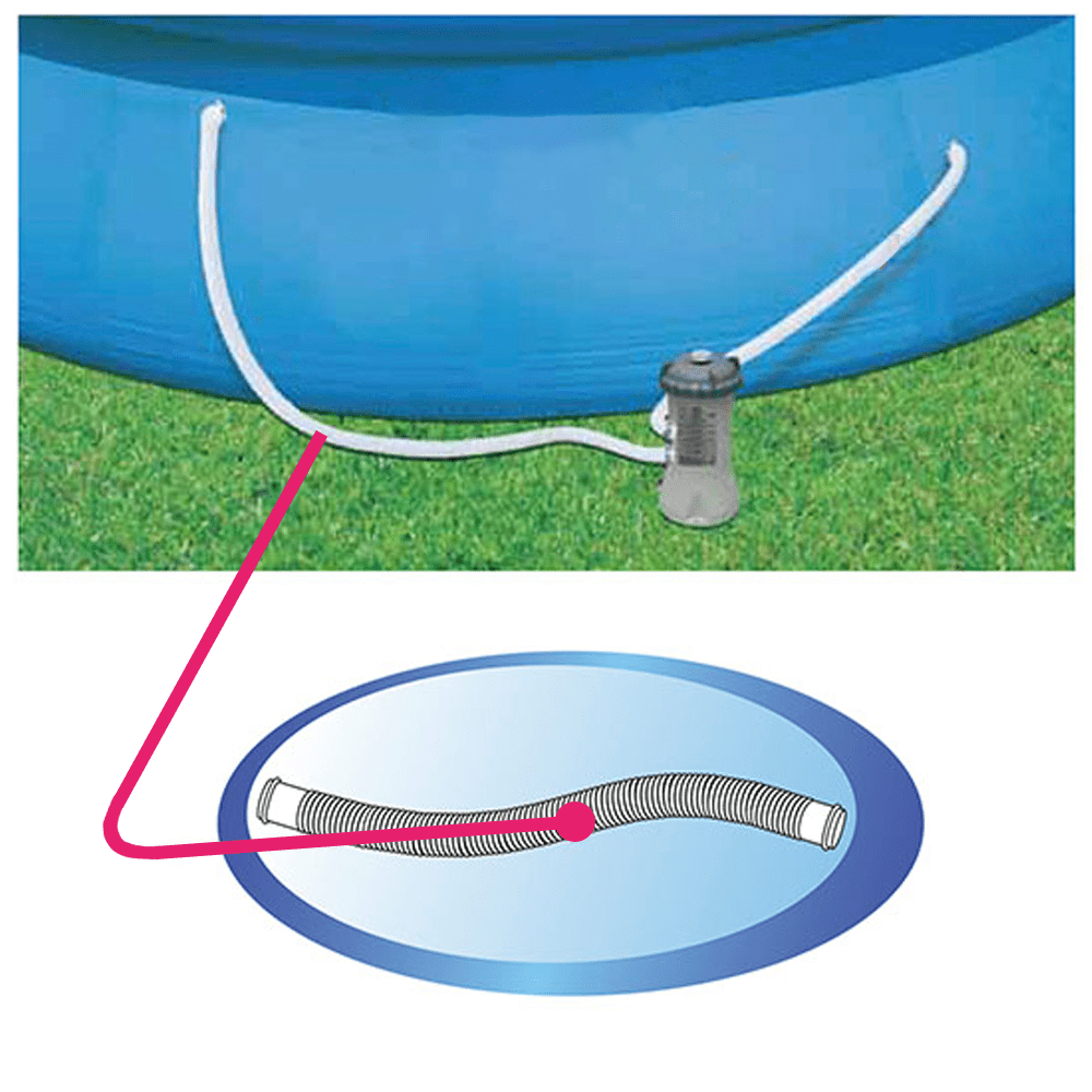 Manguera de Bomba Piscina de 150 cm y 32 mm de diámetro, Para Bombas de Filtro y Sistemas de Cloración Salina