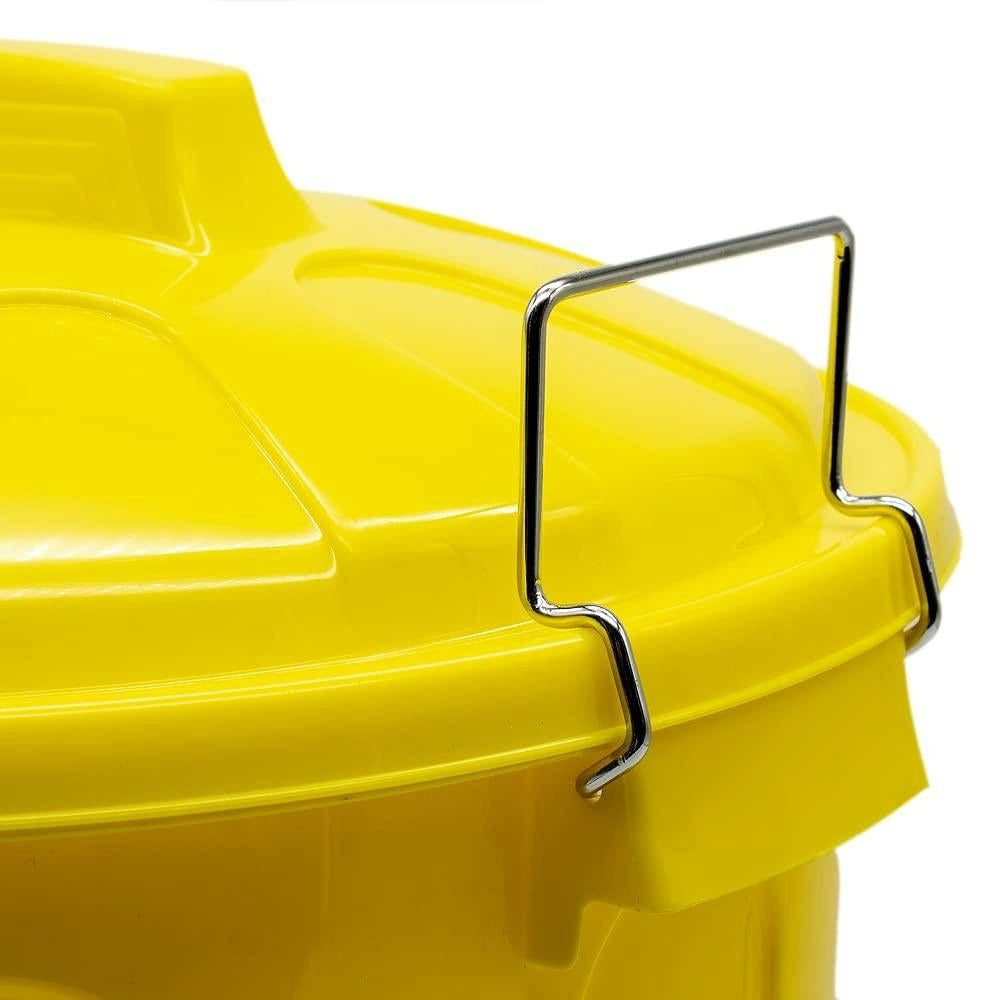 Cubo Basura 100 Litros de capacidad con Tapa. Fabricado en Plastico Resistente, Ideal para Almacenaje de Basura para el Hogar, Oficina o Industria