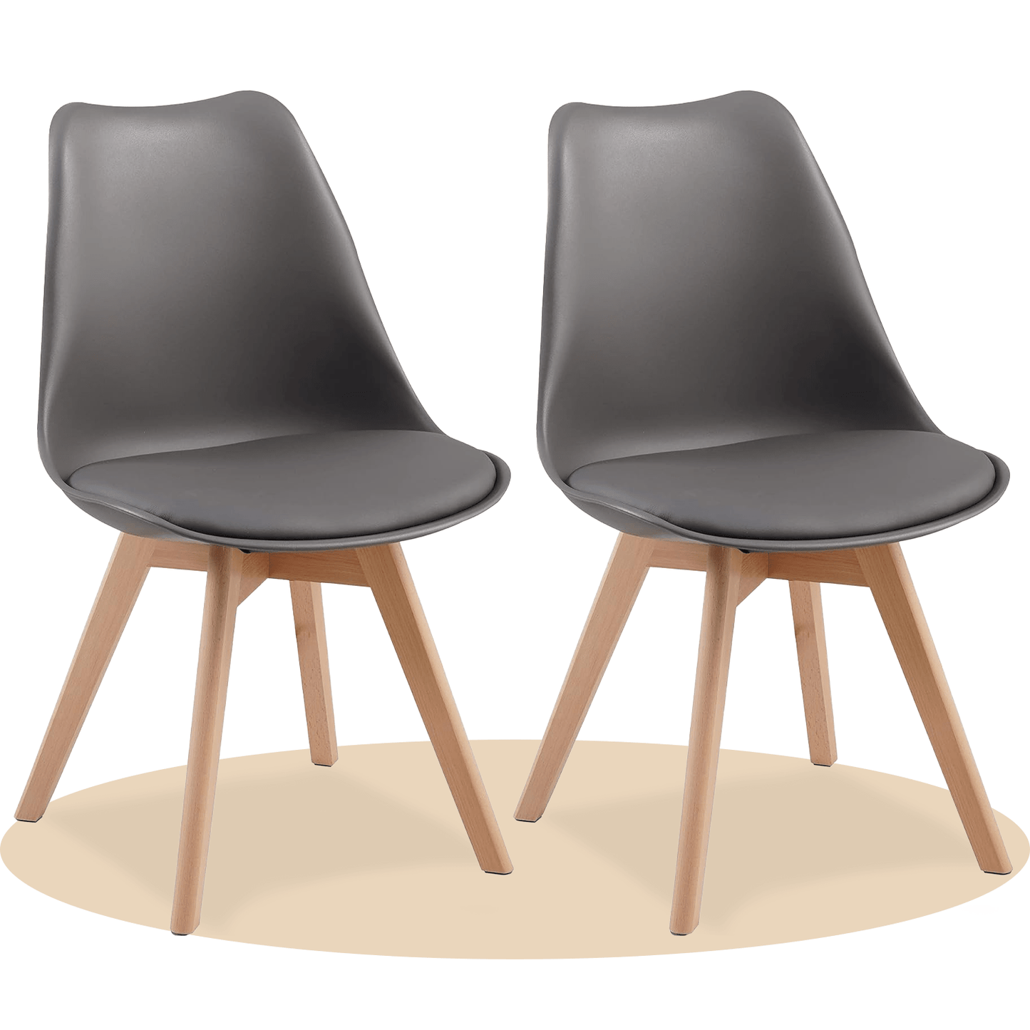 1/2/4/6 Unidad Sillas para Comedor, Sillas para Cocina con Asiento Blando, Tapizado y Patas Resistentes de Madera de Haya, Sillas Nórdicas
