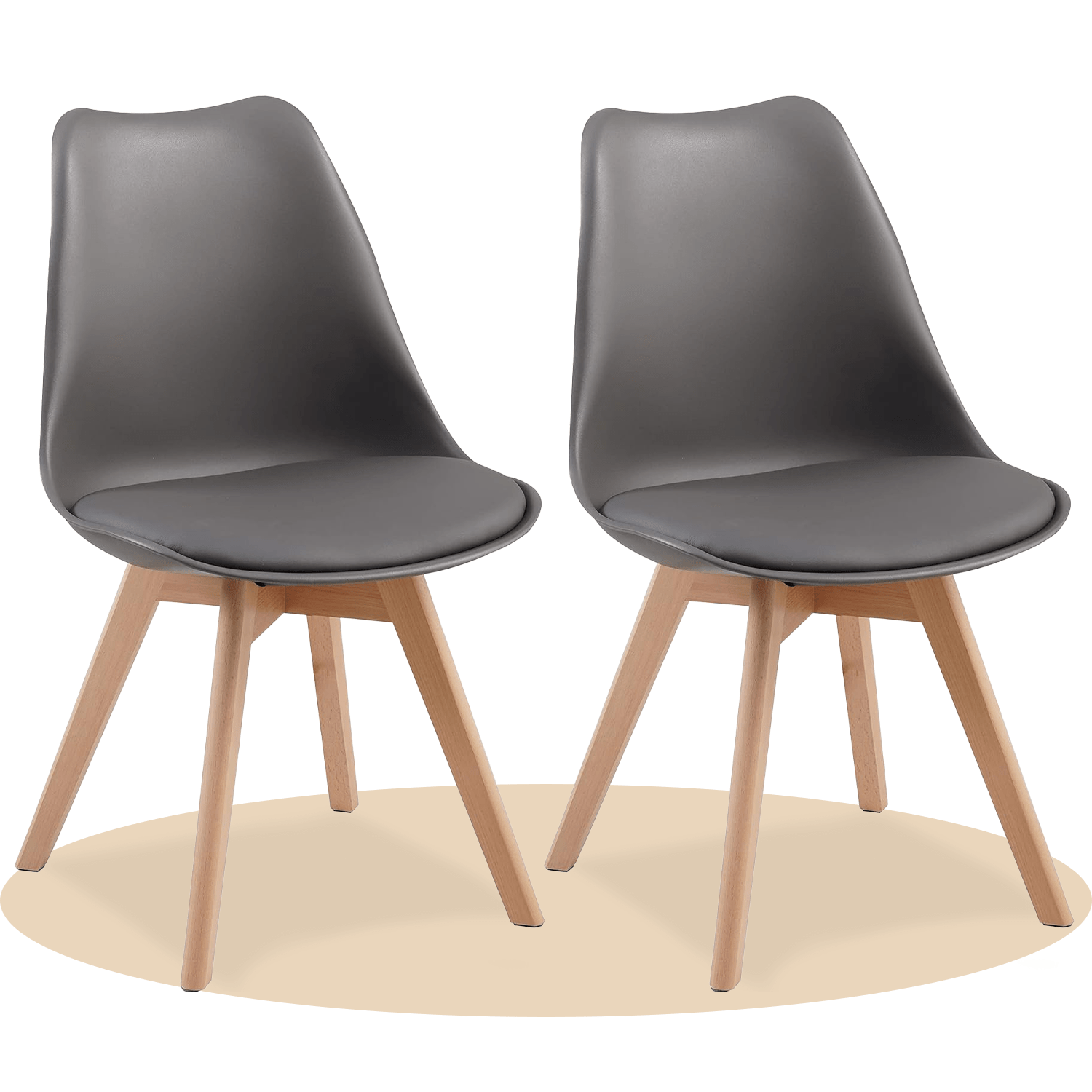 1/2/4/6 Unidad Sillas para Comedor, Sillas para Cocina con Asiento Blando, Tapizado y Patas Resistentes de Madera de Haya, Sillas Nórdicas
