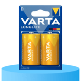Pilas D Alcalinas de Alto Rendimiento, VARTA Longlife, Ultra Larga Duración, Energía Potente y Continua, Ideal para Linternas de Alto Consumo, Radios Portátiles, Juguetes Grandes, Equipos de Sonido y Dispositivos Industriales - VARTA