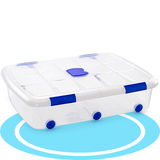 Caja Almacenamiento plástico para Guardar y Ordenar Juguetes, Libros, Documentos, Ropa, Mantas. Cierre Hermético, Gran Capacidad y Resistencia