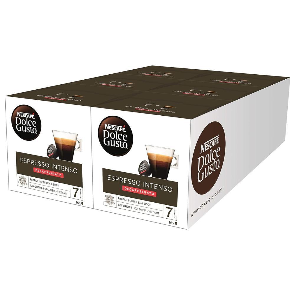 Nescafé Dolce Gusto, Café Espresso Intenso Descafeinado, Intensidad 7, Especiado y Con Cuerpo, 16/48/96 Cápsulas