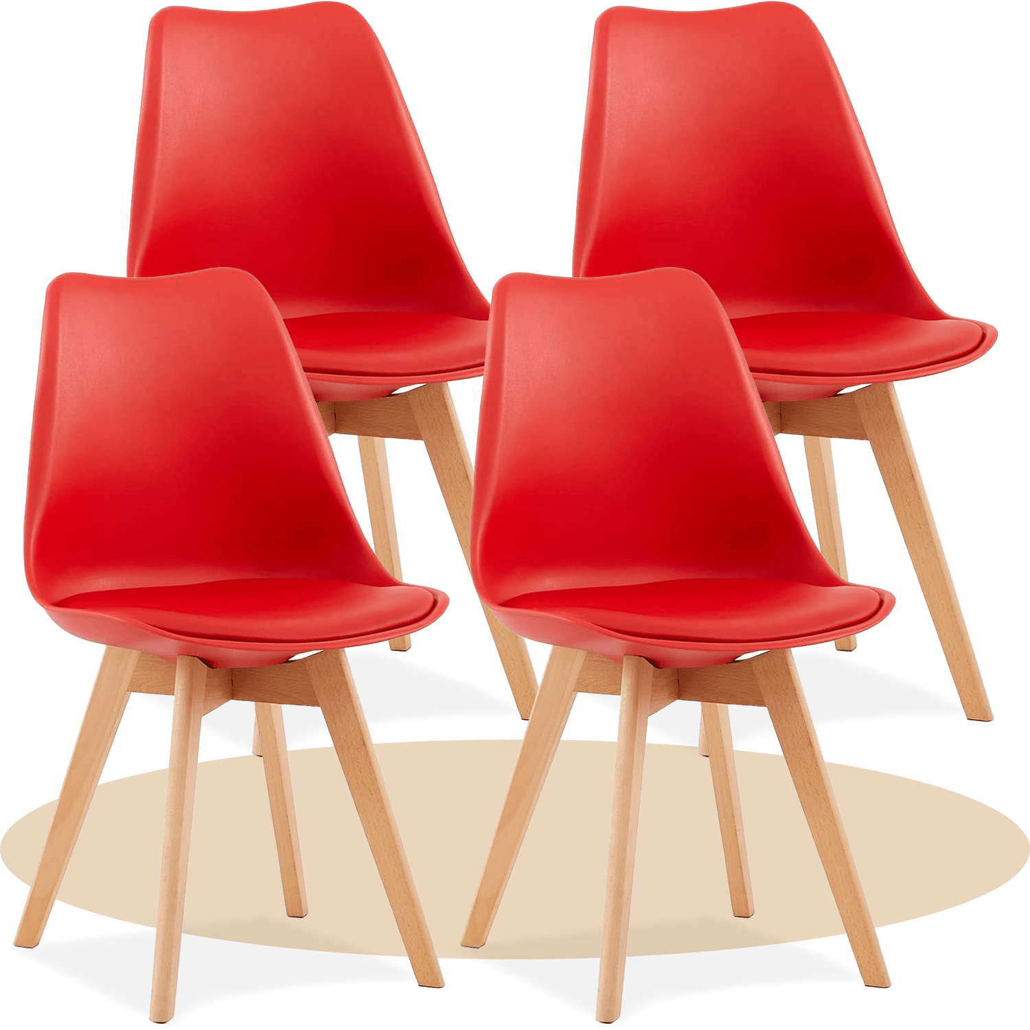 1/2/4/6 Unidad Sillas para Comedor, Sillas para Cocina con Asiento Blando, Tapizado y Patas Resistentes de Madera de Haya, Sillas Nórdicas