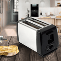 Tostadora de Pan de 2 Rebanadas, 6 Niveles de Tostado, Botón de Parado, Bandeja Recogemigas, Cuerpo de Acero Inoxidable, 800W