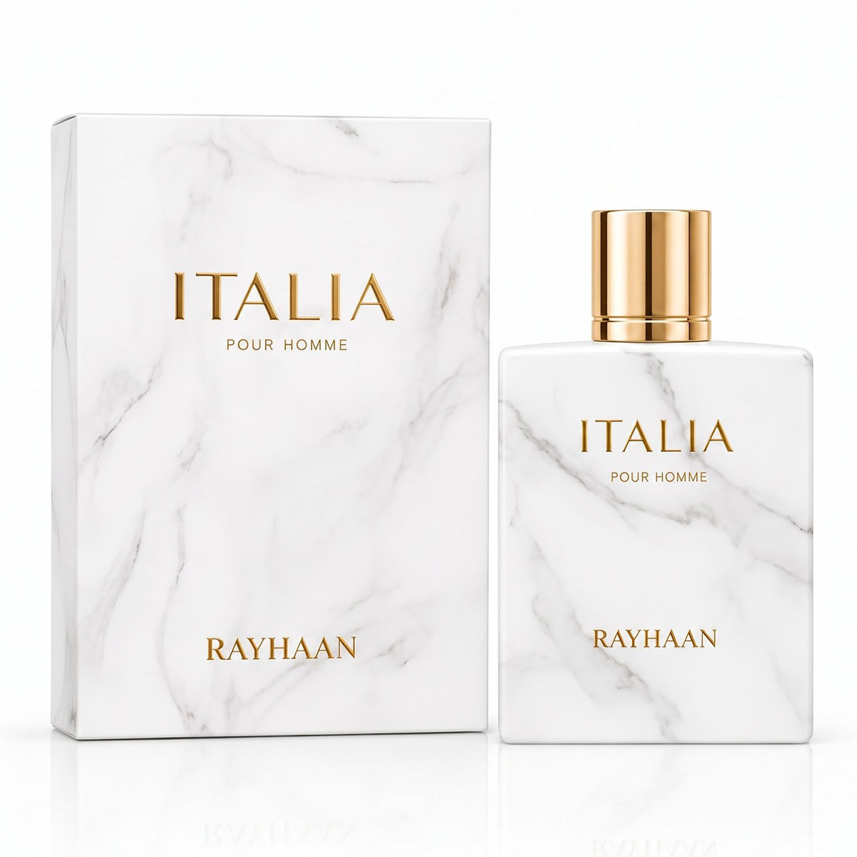 Rayhaan Italia Eau de Parfum, Perfume Árabe de Aroma Fresco y Envolvente con Notas Cítricas, Dulce y Especiado con Bergamota, Limón, Miel, Canela y Vainilla, 100 ml