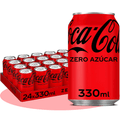 Coca-Cola Zero Azúcar, Refresco de Cola sin Azúcar y sin Calorías, Pack de 24 Latas de 330ml