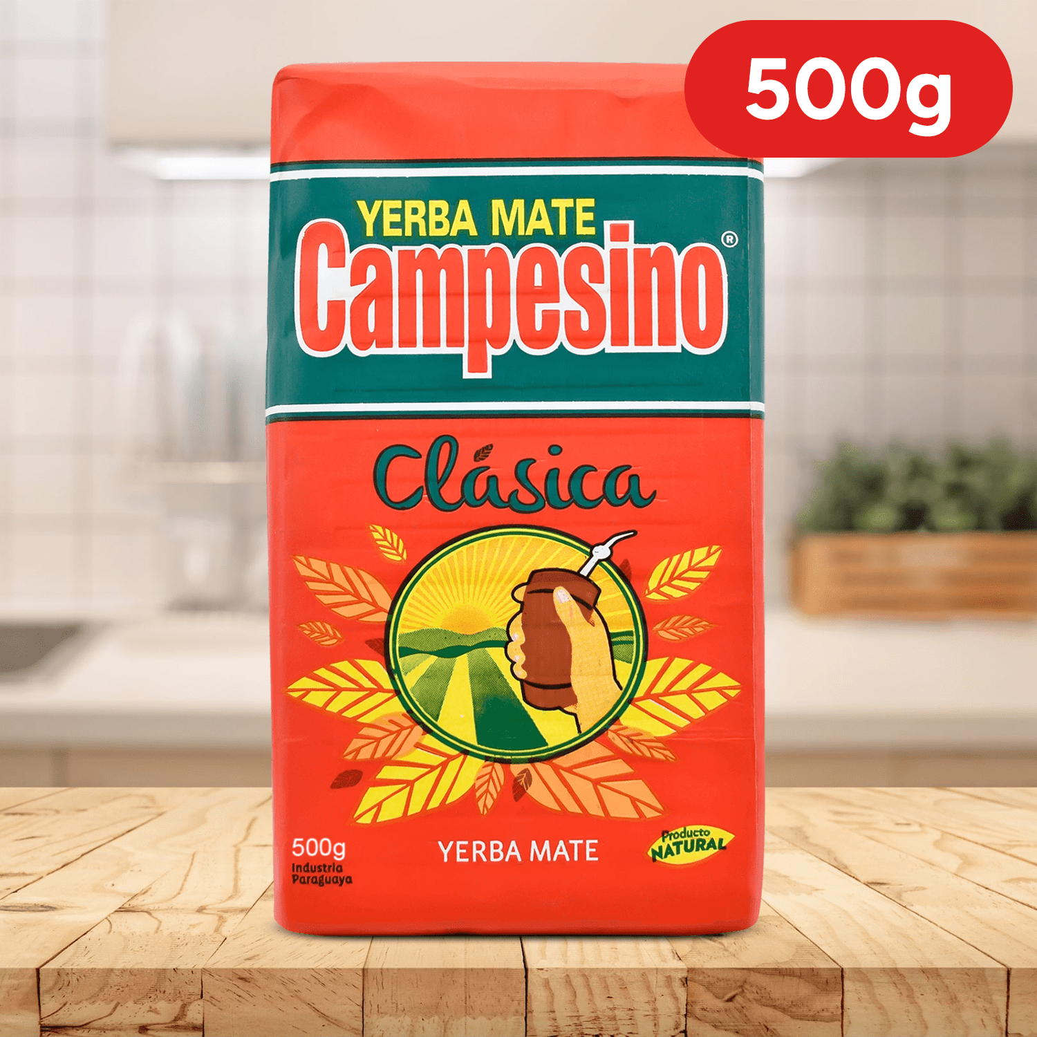 Campesino Yerba Mate, Yerbas para Mate, Té Rico en Vitaminas y Minerales Esenciales, 500g por Paquete