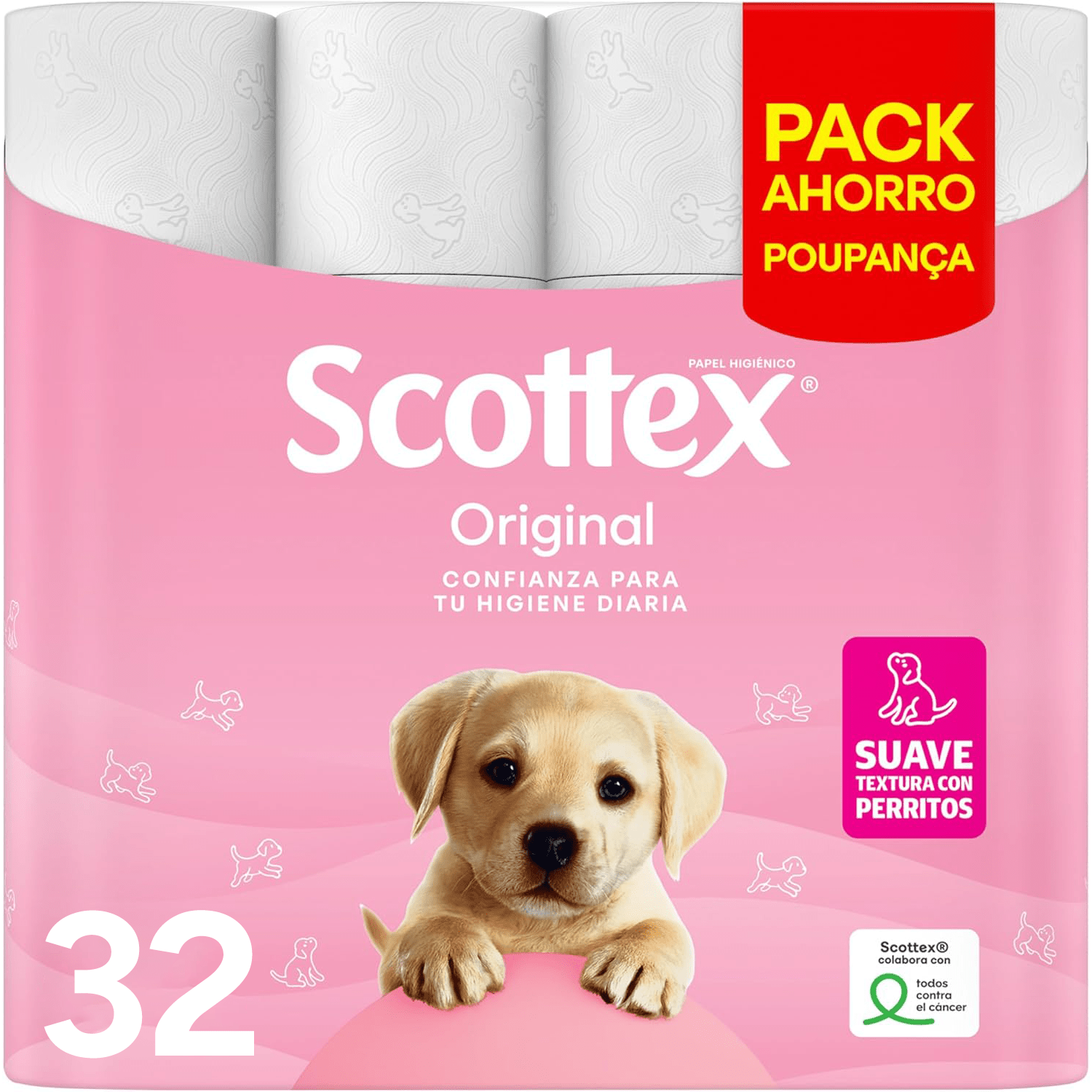 Scottex Papel Higiénico, Rollos dos Capas que Proporcionan el Equilibro Adecuado en Suavidad y Resistencia