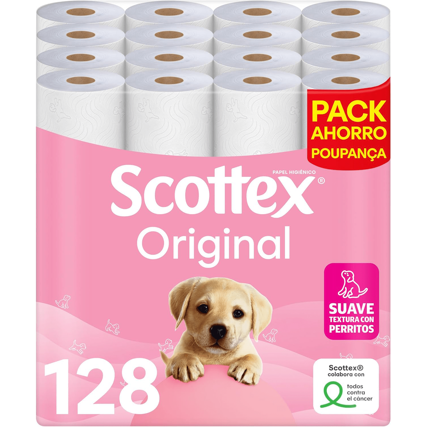 Scottex Papel Higiénico, Rollos dos Capas que Proporcionan el Equilibro Adecuado en Suavidad y Resistencia