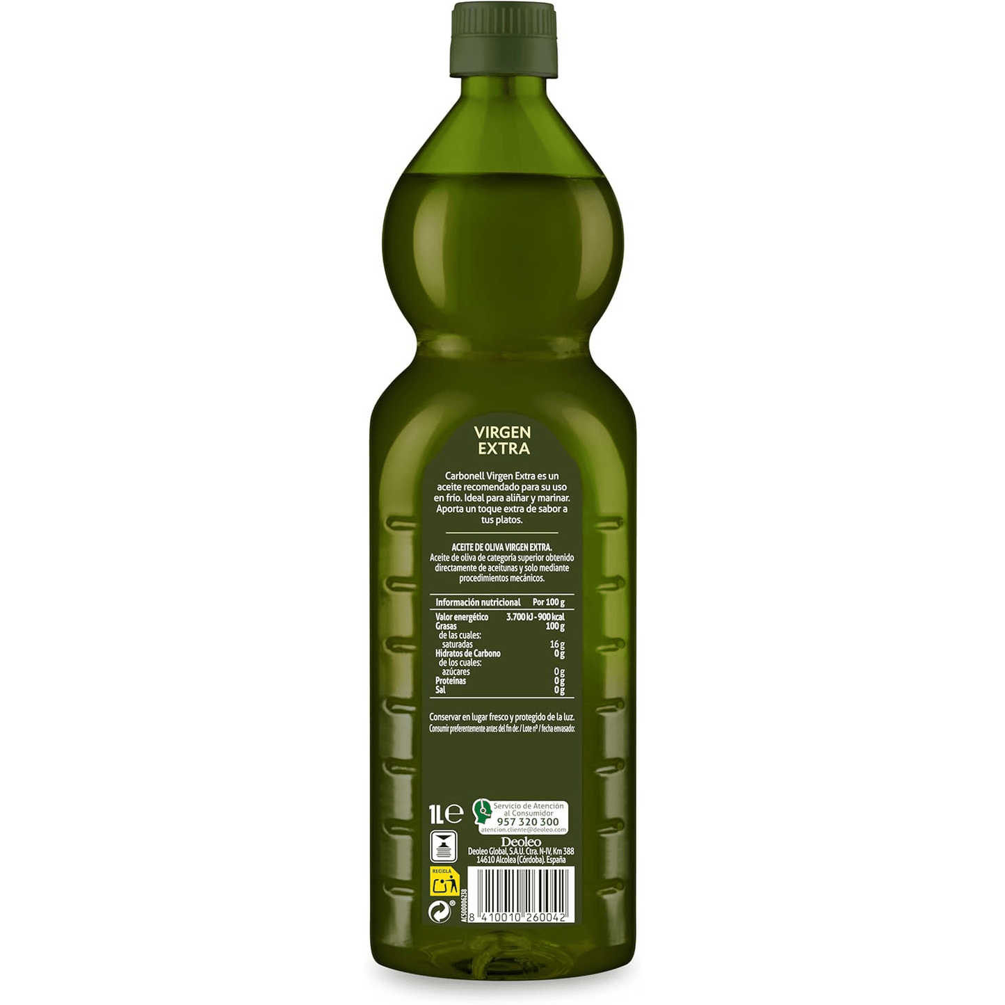 Carbonell Aceite de Oliva Virgen Extra, para Uso en Fríos, Ensaladas y Tostas, Frituras y Horneados, 1L