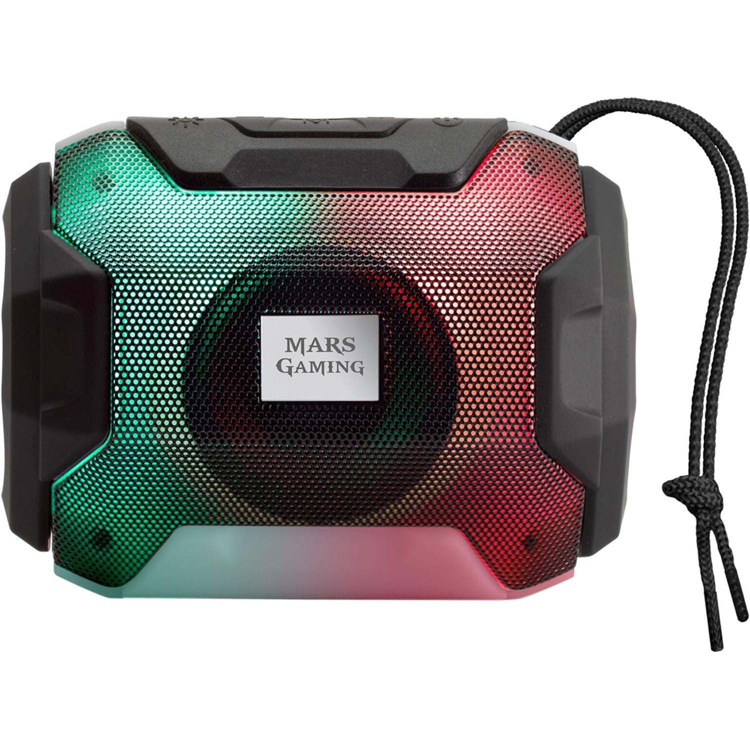 Mars Gaming MSBAX, Altavoz Bluetooth RGB, Compacto,10W, USB/MicroSD/Radio, Negro