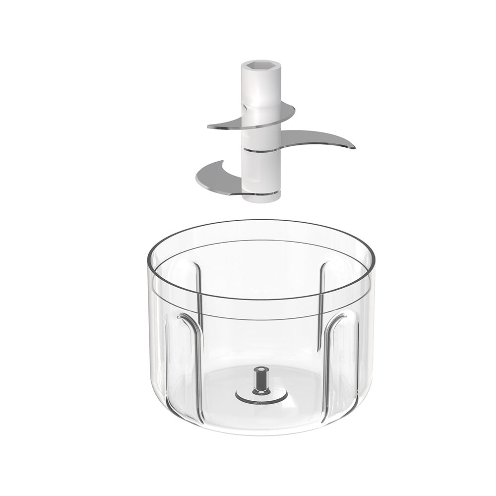 Picadora Electrica de Alimentos Recargable USB, 300ml de Capacidad, Recipiente de Cristal, Batería 1300 mAh, Trocea, Mezcla, Machaca y Muele, Triple Cuchilla de Acero, Resistente, Fácil de Limpiar, Perfecto para Fruta, Verdura, Carne, Hierbas