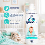 La Antigua Lavandera Suavizante Concentrado para Ropa, Pieles Sensibles, 1.6 L, 80 Lavados