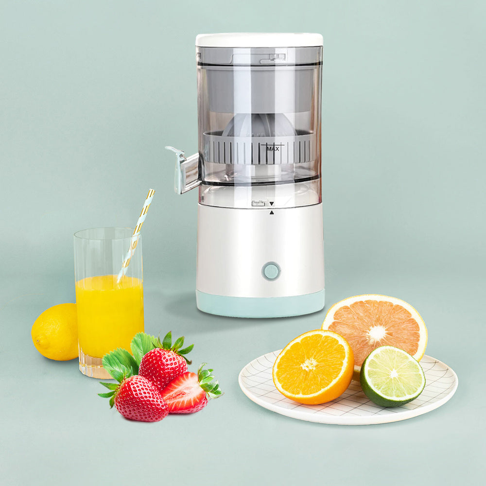 Exprimidor Automático Compacto con 30W de Potencia, Sin Esfuerzo, Mínimo Desperdicio, Cargador USB tipo-C, Batería de 1500mAh, Ideal para Hacer Jugos y Zumos de Cualquier Fruta, Perfecto para Casa, Viajes u Oficina