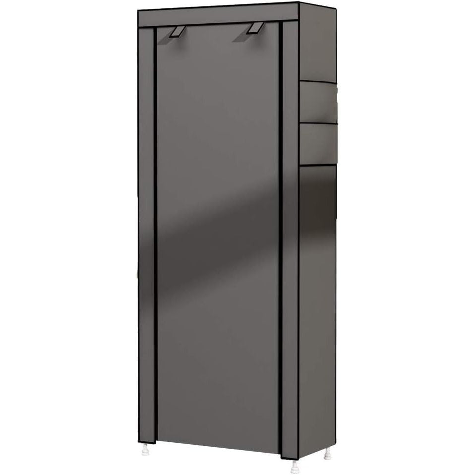 Zapatero Organizador de Tela con Cubierta Frontal, Organizador de Zapatos de Gran Capacidad ideal para Ahorrar Espacio, Organizador de Almacenamiento de Zapatos, Zapatero Multinivel, 60 x 30 x 160 cm