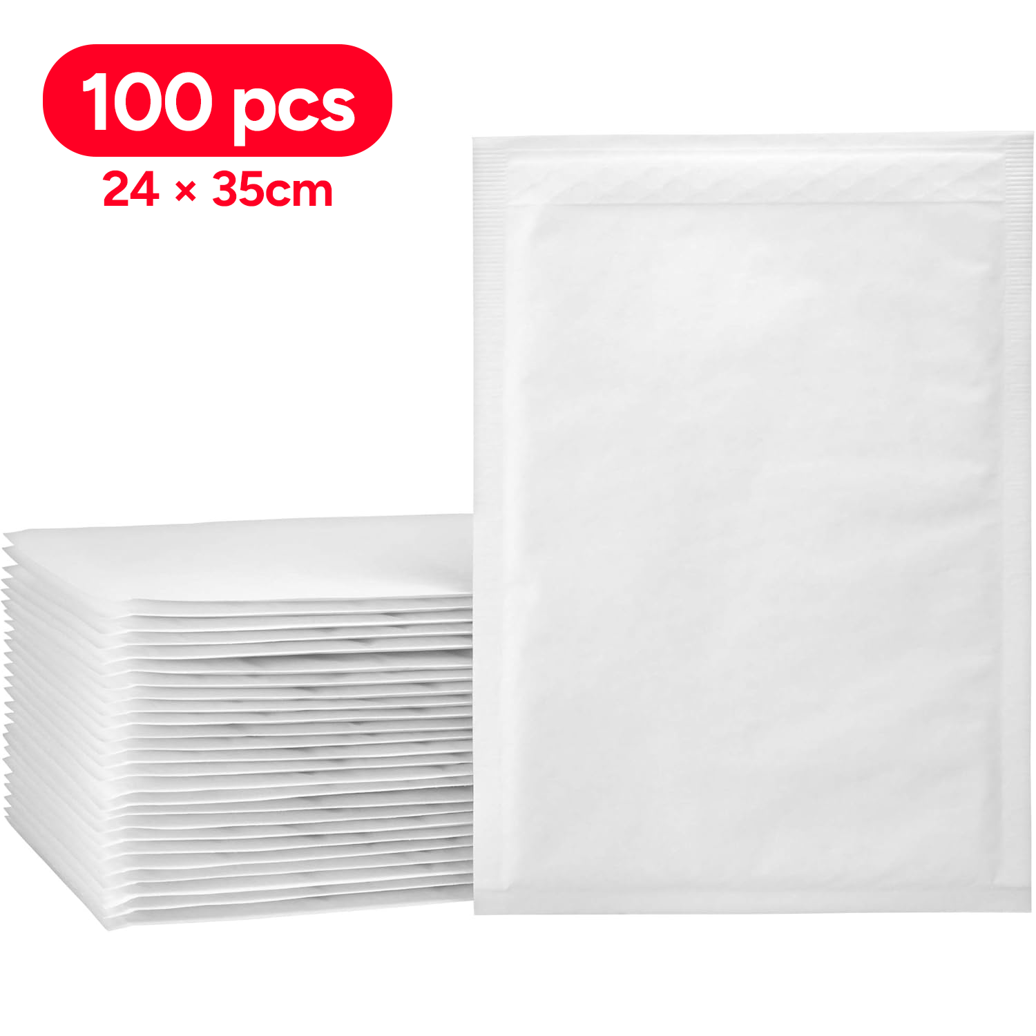 packer PRO 100 Sobres de Burbujas, Sobres Acolchados para Envíos, Blanco, 24x35cm