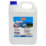 PQS Agua Desmineralizada, para Planchas de Vapor, Limpieza, Baterías, Limpiaparabrisas y Radiadores, Alta Pureza y Baja Conductividad, 5 L