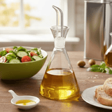 Aceitera Antigoteo de Vidrio Resistente, Dispensador de Boquilla Única Sin Goteo, Ideal para Aceite, Vinagre, Aderezos