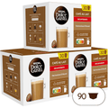 NESCAFÉ Dolce Gusto Café con Leche Descafeinado, 90 Cápsulas de Café, Intensidad 7, Para Cafeteras Dolce Gusto, 90 Cápsulas