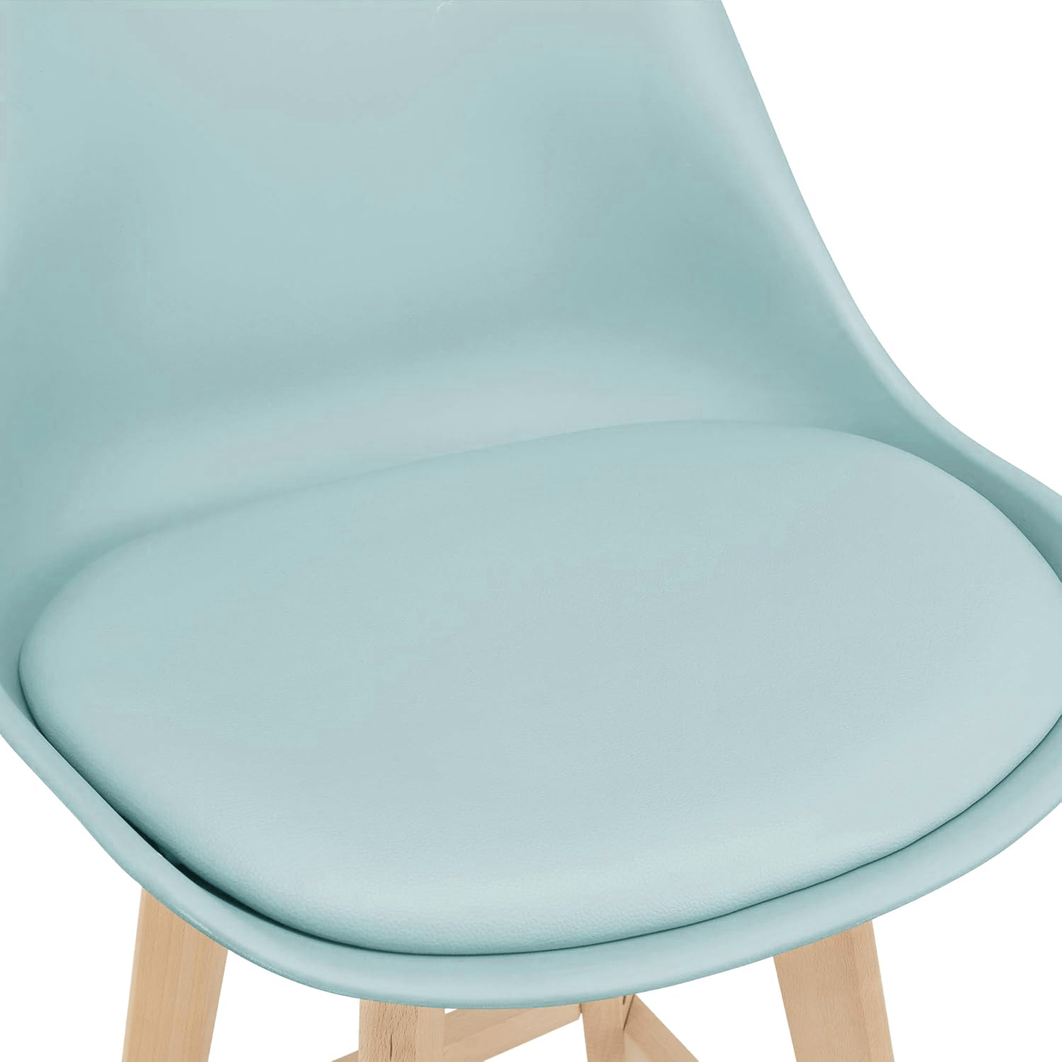 Taburete Alto Cocina con Respaldo, Asiento Blando y Tapizado, Patas Altas Resistentes de Madera de Haya con Reposapiés, Sillas Nórdicas, Ideal para Cocina, Salón, Comedor y Restaurante, 54.5 x 49.5 x 106 cm