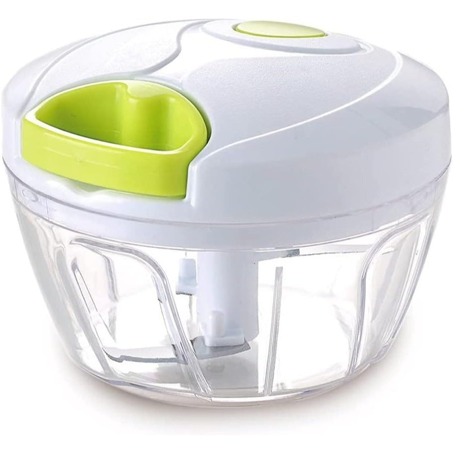 Picadora de Alimentos, Picadora Manual de Cocina, Picadora Electrica de Alimentos, Trocea, Mezcla, Machaca y Muele, Triple Cuchilla de Acero, Resistente, Fácil de Limpiar, Perfecto para Fruta, Verdura, Carne, Hierbas