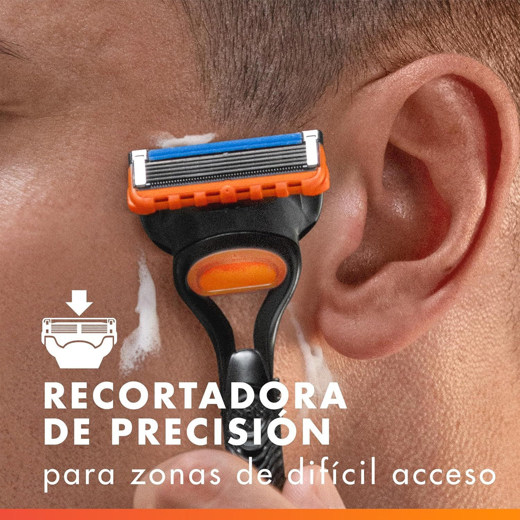Gillette 8 Cuchillas de Afeitar Hombre, 8 Cuchillas de Recambio Gilette Fusion 5, Hojas Afiladas Aptas para Piel Normal