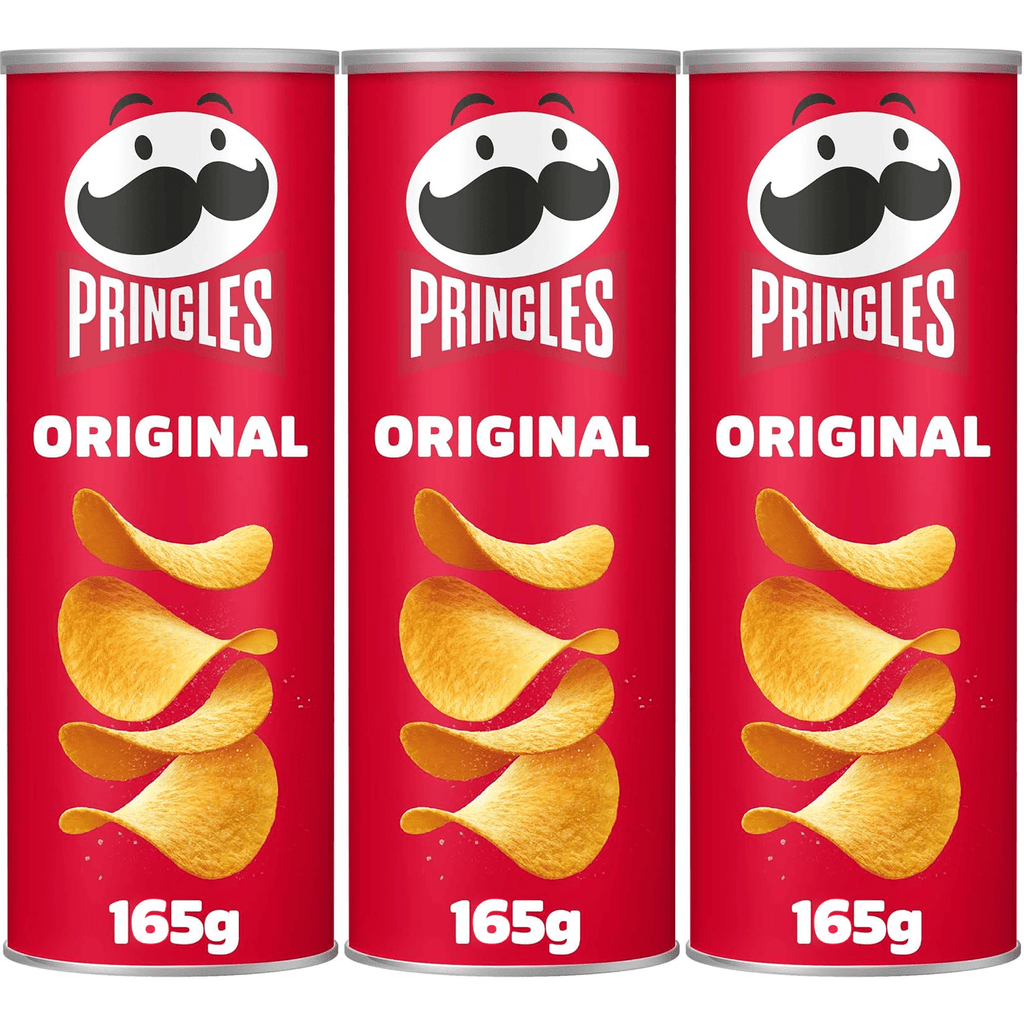 Pringles Original, Snack de Patatas Fritas sabor Original, Tamaño XL de 165g, Pack de 3 Unidades