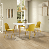 Sillas para Comedor, Sillas para Cocina con Asiento Blando, Tapizado y Patas Resistentes de Madera de Haya, Sillas Nórdicas Minimalistas, 49.5 x 44 x 79.5 cm