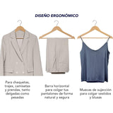 8/16/24 Perchas para Colgar Ropa, Perchas de Madera con Barra de Pantalón y Muescas para Hombros, Gancho Rotatorio 360º, Perchas para Chaquetas, Trajes, Abrigos, Sudaderas, Camisetas