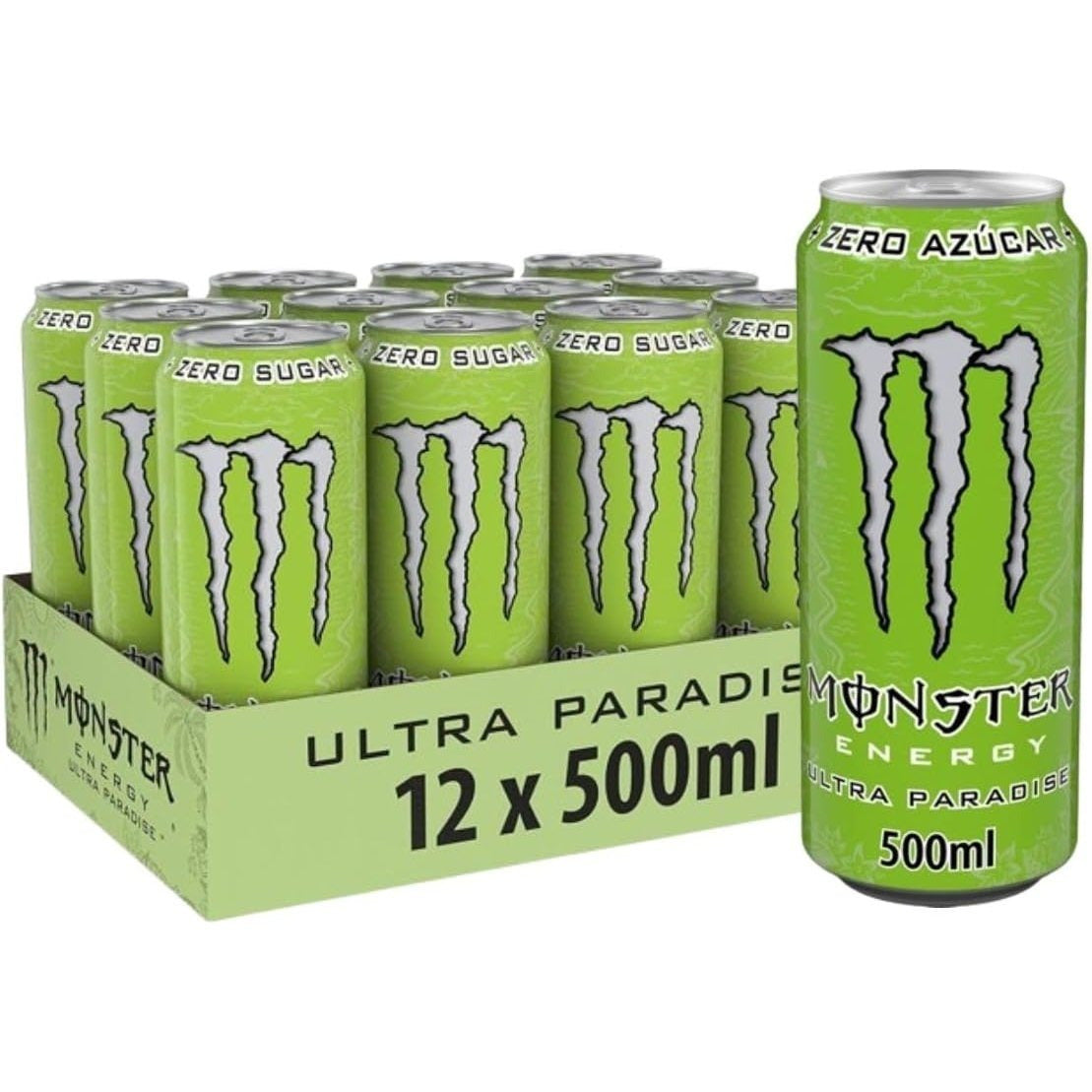 MONSTER ENERGY Bebida Energética, Refresco Energético, Pack 12/24 Latas de 500ml