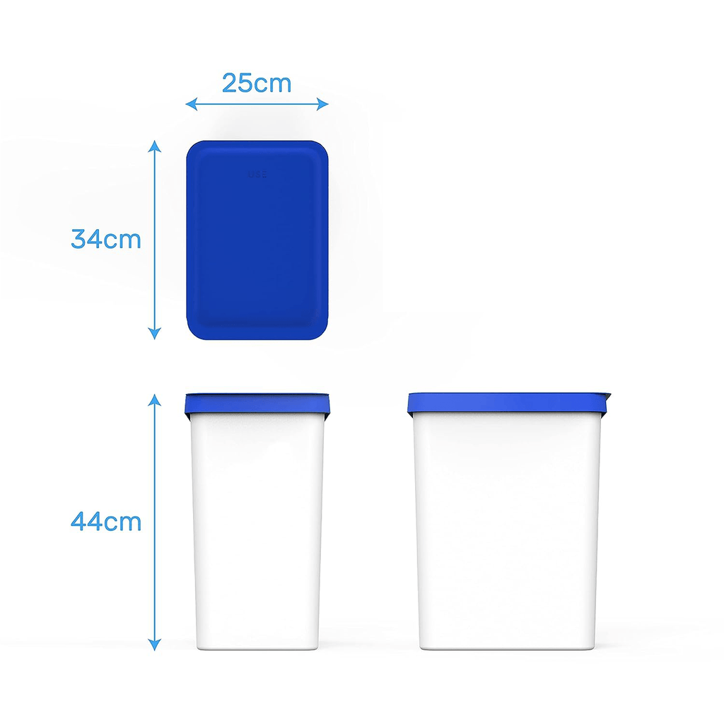 Cubo Basura Cocina de Plástico Resistente, 30L, Cubos de Basura Reciclaje