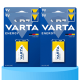 Pilas 9V Alcalinas, Pilas 9v Cuadradas de Alto Rendimiento, VARTA Energy, Larga Duración, Energía Continua, Ideal para Detectores de Humo, Micrófonos Inalámbricos, Pedales de Guitarra, Multímetros, Electrodomésticos