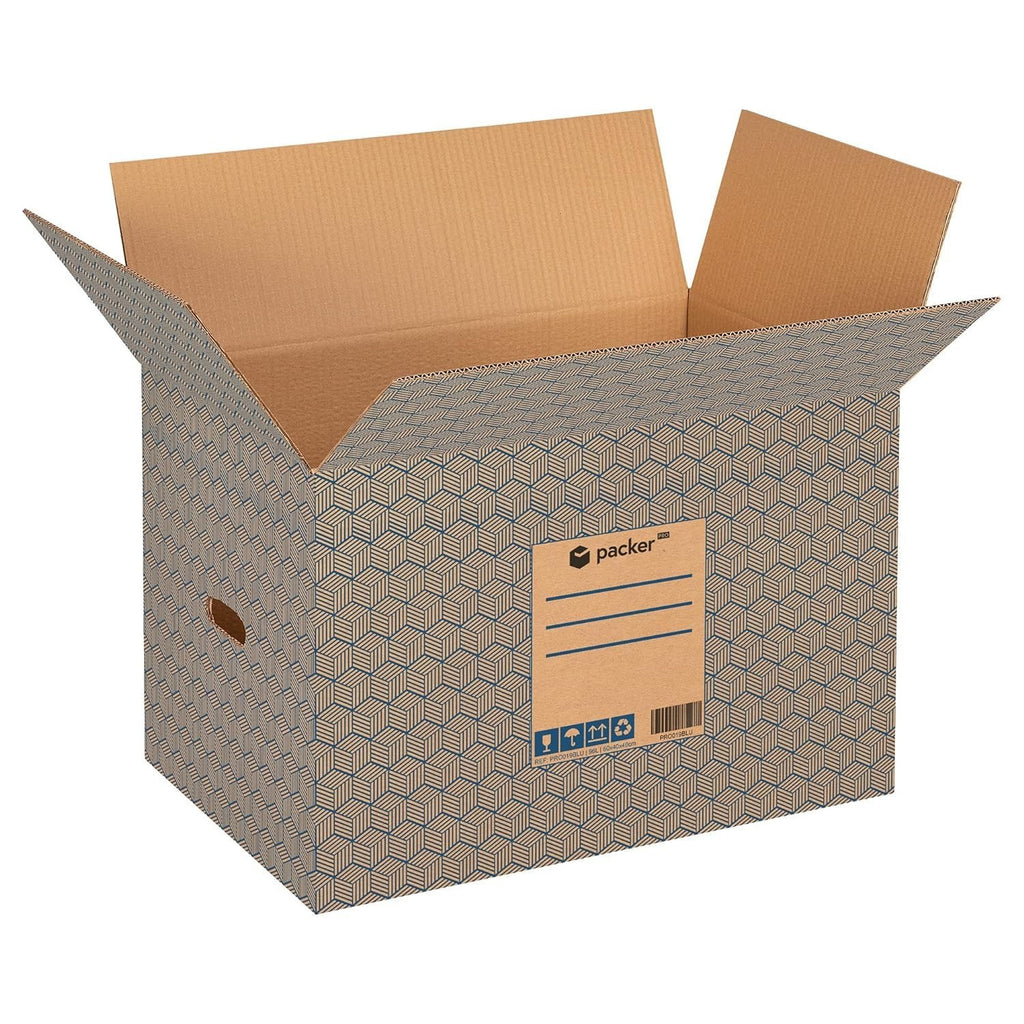 Pack 10 Cajas Carton para Mudanzas y Almacenaje Ultra Resistentes con Asas