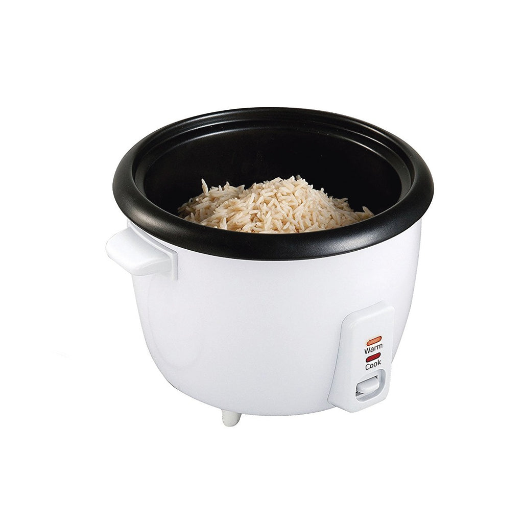 Hervidor de Arroz de 1L de Capacidad, Arrocera con Función de Cocinar o Calentar, Contenedor Interno con Recubrimiento Antiadherente, Tapa de Vidrio Transparente, Indicador luminoso, 400W de Potencia, 21,7 x 21,7 x 20 cm