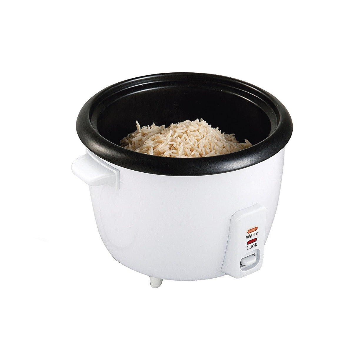 Hervidor de Arroz de 1L de Capacidad, Arrocera con Función de Cocinar o Calentar, Contenedor Interno con Recubrimiento Antiadherente, Tapa de Vidrio Transparente, Indicador luminoso, 400W de Potencia, 21,7 x 21,7 x 20 cm
