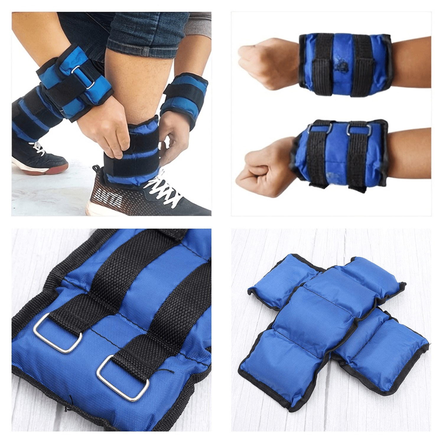 Pesas de Tobillo y Muñecas ideales para Correr, Footing, Movimiento Físico y Gimnasio, Incrementa la Intensidad de tus Ejercicios, Correas Ajustables y Cierre Fácil, Transpirables e Inodoros, Resistentes al Desgarro y Cómodos para la Piel