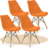 Sillas para Comedor, Sillas para Cocina con Asiento Blando, Tapizado y Patas Resistentes de Madera de Haya, Sillas Nórdicas Minimalistas, 49.5 x 44 x 79.5 cm