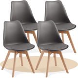 1/2/4/6 Unidad Sillas para Comedor, Sillas para Cocina con Asiento Blando, Tapizado y Patas Resistentes de Madera de Haya, Sillas Nórdicas