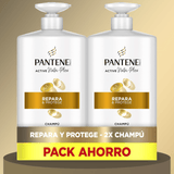 Pantene Champu Cabello Pro-V Repara y Protege, Fortalece el Pelo Debil y Dañado, Protege Enlaces Capilares, Proporciona Brillo y Suavidad, Sin Siliconas. Active Nutri-Plex, 1 L