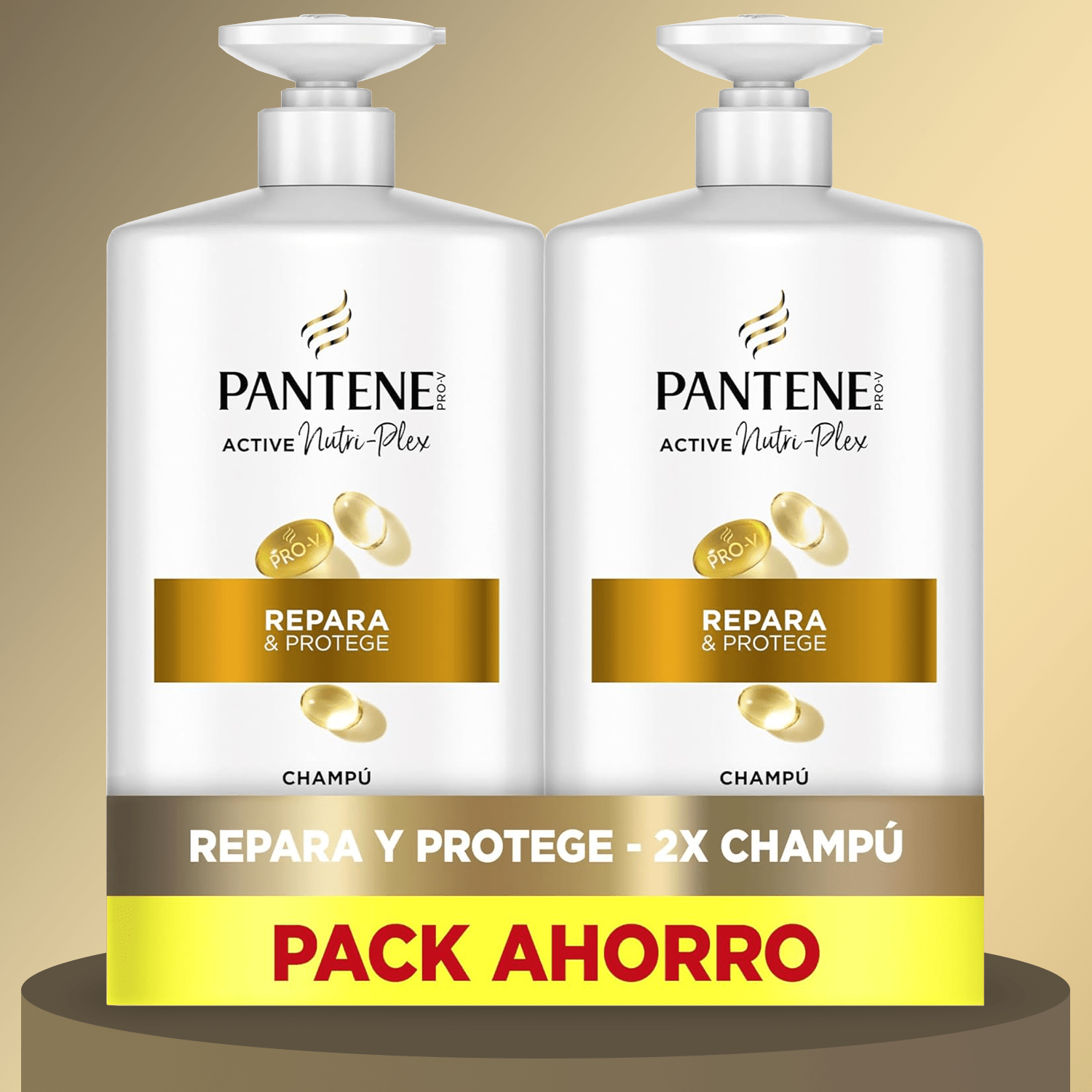 Pantene Champu Cabello Pro-V Repara y Protege, Fortalece el Pelo Debil y Dañado, Protege Enlaces Capilares, Proporciona Brillo y Suavidad, Sin Siliconas. Active Nutri-Plex, 1 L