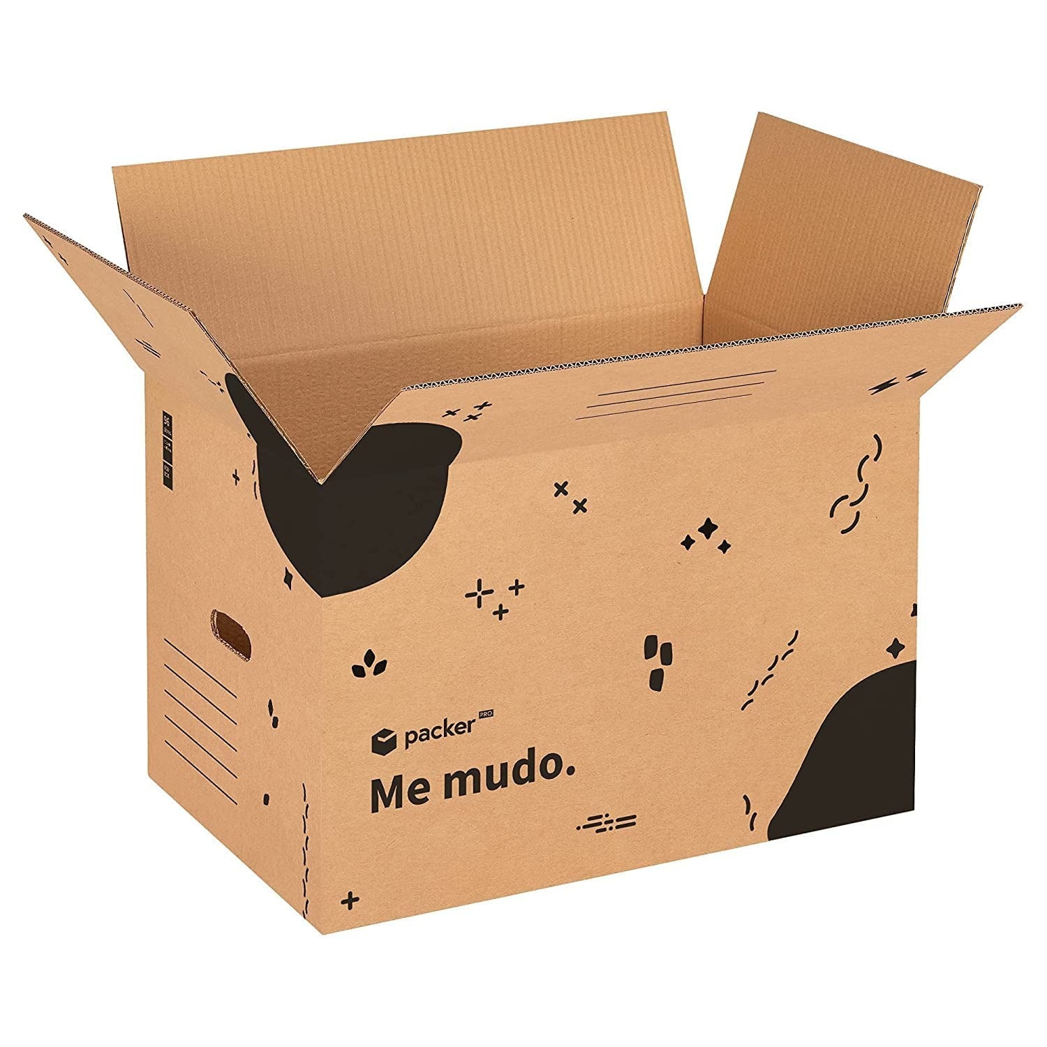 Pack 10 Cajas Carton para Mudanzas y Almacenaje Ultra Resistentes con Asas