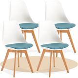 1/2/4/6 Unidad Sillas para Comedor, Sillas para Cocina con Asiento Blando, Tapizado y Patas Resistentes de Madera de Haya, Sillas Nórdicas