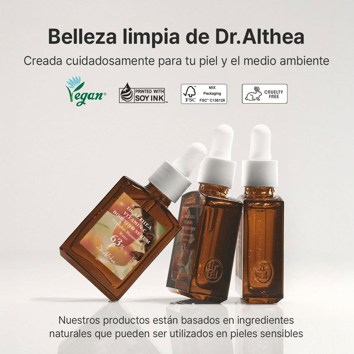 Dr.Althea Vitamin C Boosting Serum, Sérum Facial Iluminador e Hidratante, Ayuda a Mejorar la Apariencia del Tono y Aporta Luminosidad a la Piel, 30 ml