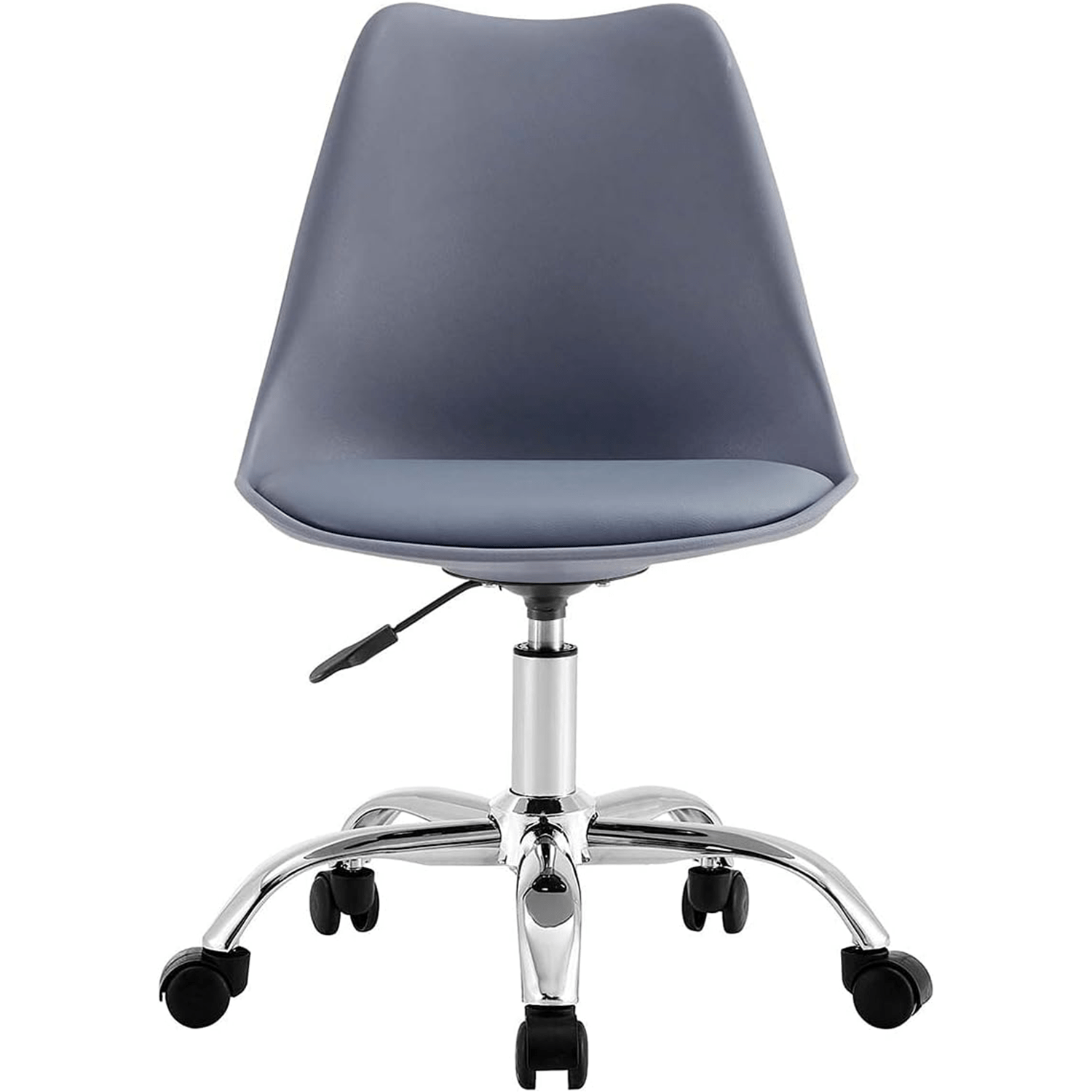 Silla Escritorio Ergonómica con Ruedas, Silla Oficina Giratoria con Altura Ajustable, Acolchada, Estilo Nórdico, Ideal para Estudio y Oficina