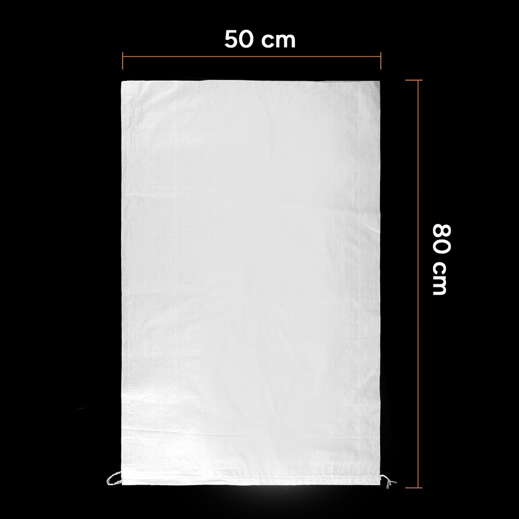 Sacos de Escombro, Sacos de Rafia, Bolsas de Polipropileno, Saco de Recogida Reforzada y Resistente, Reutilizable y Polivalente, Más de 25kg de Carga, Tamaño Grande 80 x 50 cm