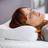 Almohada Viscoelástica Suave, Forma Adaptada al Cuello y Nuca, Forma Comoda que Ayuda a Relajar los Músculos del Cuerpo, Material Sensible a la Temperatura Coportal, Ayuda a Mantener una Postura de Sueño Correcta