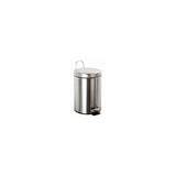 Cubo de Basura con Pedal, Acero Inoxidable Cromado